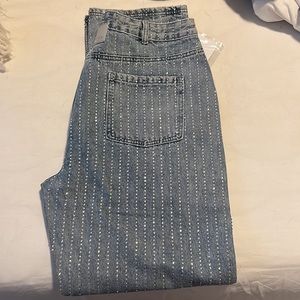 Maniere De Voir jean bedazzled top and bottom